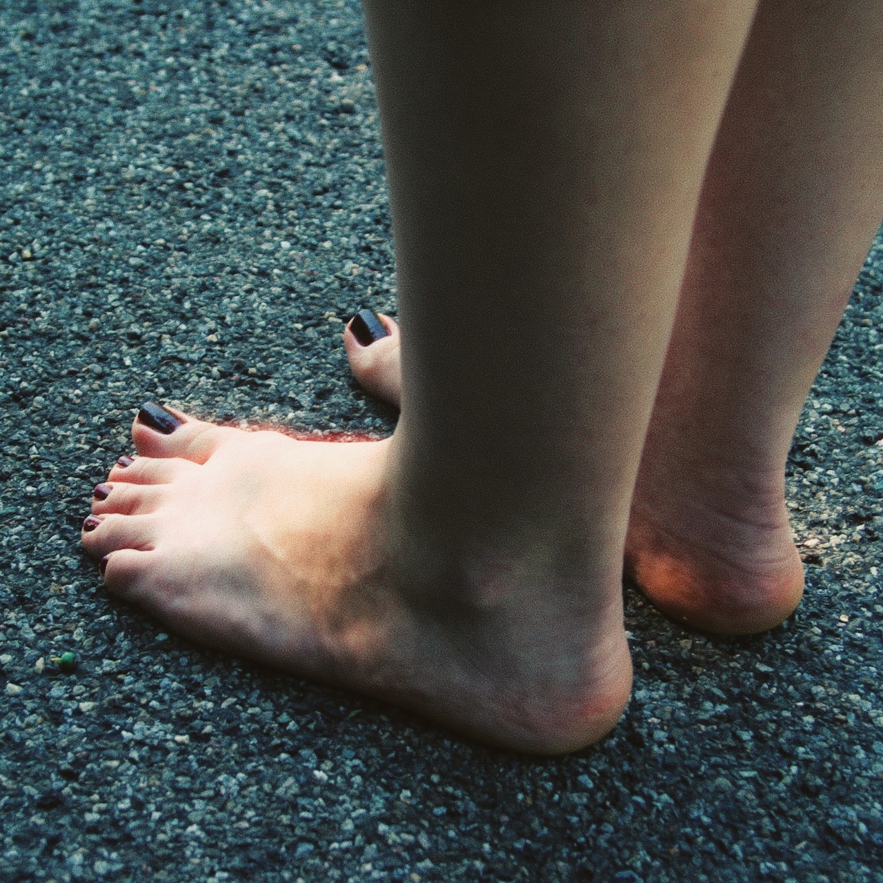 Jenny's bare feet